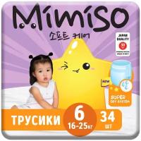 MIMISO Трусики для детей 6/XXL 16-25 кг 34шт