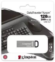 Флешка Kingston DataTraveler Kyson 128 ГБ, 1 шт., серебристый