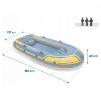 Надувная лодка Intex 68370 Challenger 3 + вёсла + насос (295х137х43см)