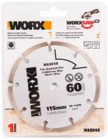 Пильный диск Worx WA5048, 115х1,6х9,5 мм, алмазный