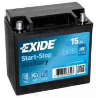 EXIDE EK151 (CX2310C655AC) аккумулятор start&stop auxiliary 12v 14ah 200a 150x90x145 полярность etn1 клемы малый конус