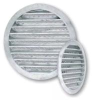 Круглая наружная вентиляционная решётка 100 мм (с мелкой сеткой) алюминиевая