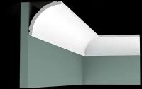 Карниз широкий 80x80 мм полиуретановый потолочный плинтус Orac Decor под покраску C240-2 метра