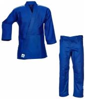 Кимоно для дзюдо adidas без пояса, размер 150, синий