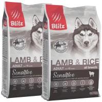 BLITZ SENSITIVE ADULT ALL BREEDS LAMB & RICE для взрослых собак всех пород с ягненком и рисом (2 + 2 кг)