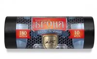 Мешки для мусора ПВД 180л 60мкм 10шт/рул черн 90х110см Броня