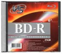 Диск VS BD-R Slim Case (1шт.) Blu-ray 25 Gb 6x (VSBDR4SL02)