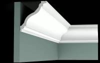 Карниз широкий 111x122 мм полиуретановый потолочный плинтус под покраску Orac Decor C333-2 метра