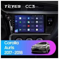Магнитола андроид Teyes сс3 на TOYOTA Corolla 2017-2018 / Тойота Королла (DSP/4G/WiFi/QLED)