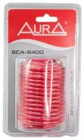 Кабель акустический AurA SCA-B400, 12AWG/4.00мм2, 5м/блистер, красный прозрачный