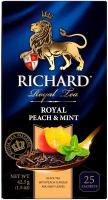 Чай черный Richard Royal Peach & Mint в пакетиках, персик и мята