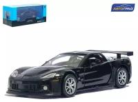 Машина металлическая ТероПром 3098619 CHEVROLET CORVETTE C6-R, 1:32, открываются двери, инерция, цвет чёрный