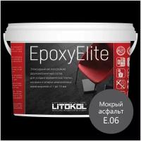 Эпоксидная затирка LITOKOL EpoxyElite E.06 Мокрый асфальт, 1 кг