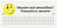 Знак автомобильный Фолиант мешает мой автомобиль? звоните, 210х100 мм, пластиковый, 1 мм (ТПП)