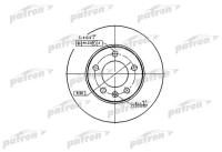 Диск тормозной задн AUDI: A2 02-05, A3 96-, TT 98-, TT Roadster 99-, SEAT: CORDOBA 02-, IBIZA IV 02-, LEON 99-, LEON 05-, TOLEDO II 99-06, SKODA: FAB Patron PBD2805