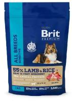 BRIT 1кг Корм для собак с чувствительным пищеварением с бараниной и индейкой Premium Dog Sensitive