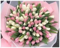 Букет Тюльпанов ассорти 101 шт, красивый букет цветов, шикарный, цветы премиум, тюльпаны