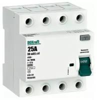Выключатель дифференциального тока (УЗО) DEKRAFT 4P 25А 30мА тип AC 6кА УЗО-03, 14233DEK