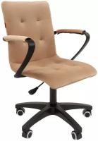 Офисное кресло Chairman 030 Т-10 (обивка: велюр, крестовина полиуретан, с подлокотниками, Biege)