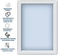 Окно ПВХ OKNO-V, высота 1200 х ширина 600 мм, профиль REHAU, одностворчатое, глухое, мультифункциональный стеклопакет, белое