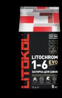 Затирка для плитки цементная Litokol Litochrom Evo 1-6 (5кг) LE.100 пепельно-белый