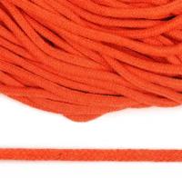 Шнур круглый х/б TBY, 5мм, с наполнителем TW, цвет 008 оранжевый, уп.100м