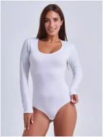 Женское боди JADEA с длинным рукавом лонгслив футболка хлопок размер 42 белый