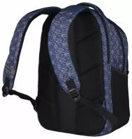 Рюкзак WENGER 16'', синий со светоотражающим принтом, полиэстер, 35x27x47 см, 27 л