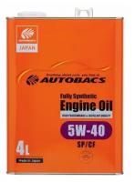 Моторное масло AUTOBACS ENGINE OIL FS 5W-40 API SP/CF 4L