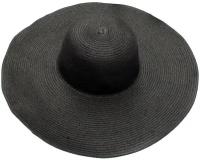 Шляпа женская с широкими полями, цвет черный, размер 57