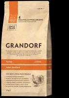 GRANDORF SINGLE GRAIN CAT ADULT STERILIZED TURKEY низкозерновой для взрослых кастрированных котов и стерилизованных кошек с индейкой (2 кг)