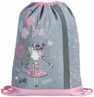 Юнландия Сумка для обуви Girl and balloons 270187, серый/розовый
