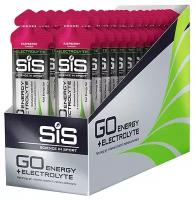 SiS GO ENERGY+ELECTROLYTE GEL Гель энергетический изотонический углеводный с электролитами, упаковка 30шт по 60мл (малина)