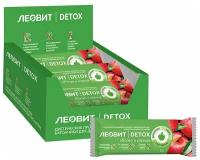 Батончик детоксикационный с яблоком и корицей леовит Detox . Упаковка 25 г. Шоубокс 18 шт