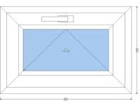 Окно пвх 600*400 фрамуга, энергосберегающий стеклопакет МФ