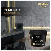 Декоративное покрытие TICIANA DELUXE штукатурка Cemento с эффектом художественного цемента, белый, 15 л
