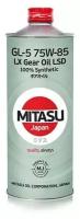 Масло трансмиссионное Mitasu LX Gear Oil 75w85, синтетическое, API GL-5, для МКПП, 1л, арт. MJ-415/1