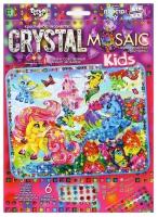 Danko Toys Набор для создания мозаики CRYSTAL MOSAIC Пони веселятся на темном фоне, CRMk-01-01