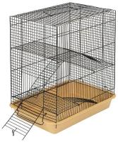 Дарэлл ECO Клетка для грызунов ХОМА-3, не разборная 3 этажа шаг прута 8мм, бежевая