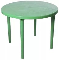 Стол обеденный садовый Стандарт Пластик круглый, зеленый