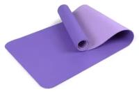 Коврик для йоги с сумкой для переноски 183х61х0,6 светло-фиолетовый, фиолетовый