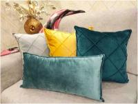 Декоративная подушка Plush pillow, 30х60, цвет серо-зелёный