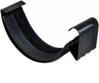 Соединитель желоба металлической водосточной системы RAIN SYSTEM, цвет черный, 3 штуки