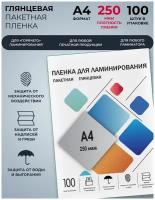 Пакетная пленка для ламинирования ГЕЛЕОС LPA4-250 100 шт