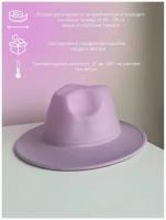 Шляпа федора фетровая салатовая регулируемого размера Hatsome