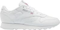 Сникеры Reebok для женщин, Размер:8.5, Цвет:белый/белый/серый, Модель:CLASSIC LEATHER