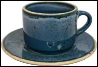 Чайная пара Blu reattivo, 2 предмета: чашка 200 мл, блюдце d=15.5 см