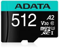 Карта памяти 512Gb MicroSD ADATA + SD адаптер (AUSDX512GUI3V30SA2-RA1)