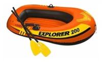 Лодка надувная Intex Explorer 200 с веслами и насосом 185х94х41см 58331NP