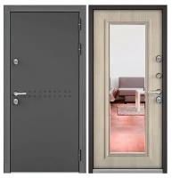 Дверь входная для дома Torex Snegir Termo 880х2050 правый тепло-шумоизоляция терморазрыв, антикоррозийная защита, замки 3-го класса, черный/коричневый